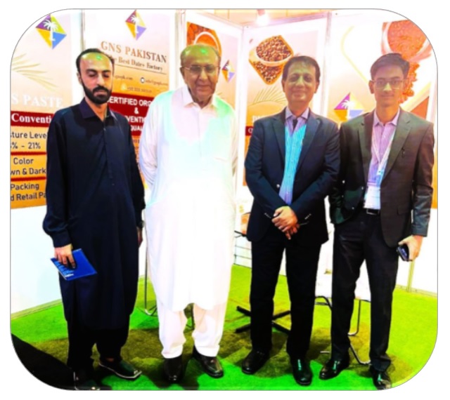 Leading Dates Grower and Agriculture Expert Mr. Ghulam Qasim Jiskani visited GNS Pakistan Stand at FoodAg2023 Expo Center TDAP Karachi Pakistan