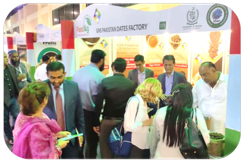 Overwhelming interest of local and foreign buyers in Pakistani Dates and related derivative products at GNS Pakistan's Stand in FoodAg2023 Expo Center TDAP Karachi